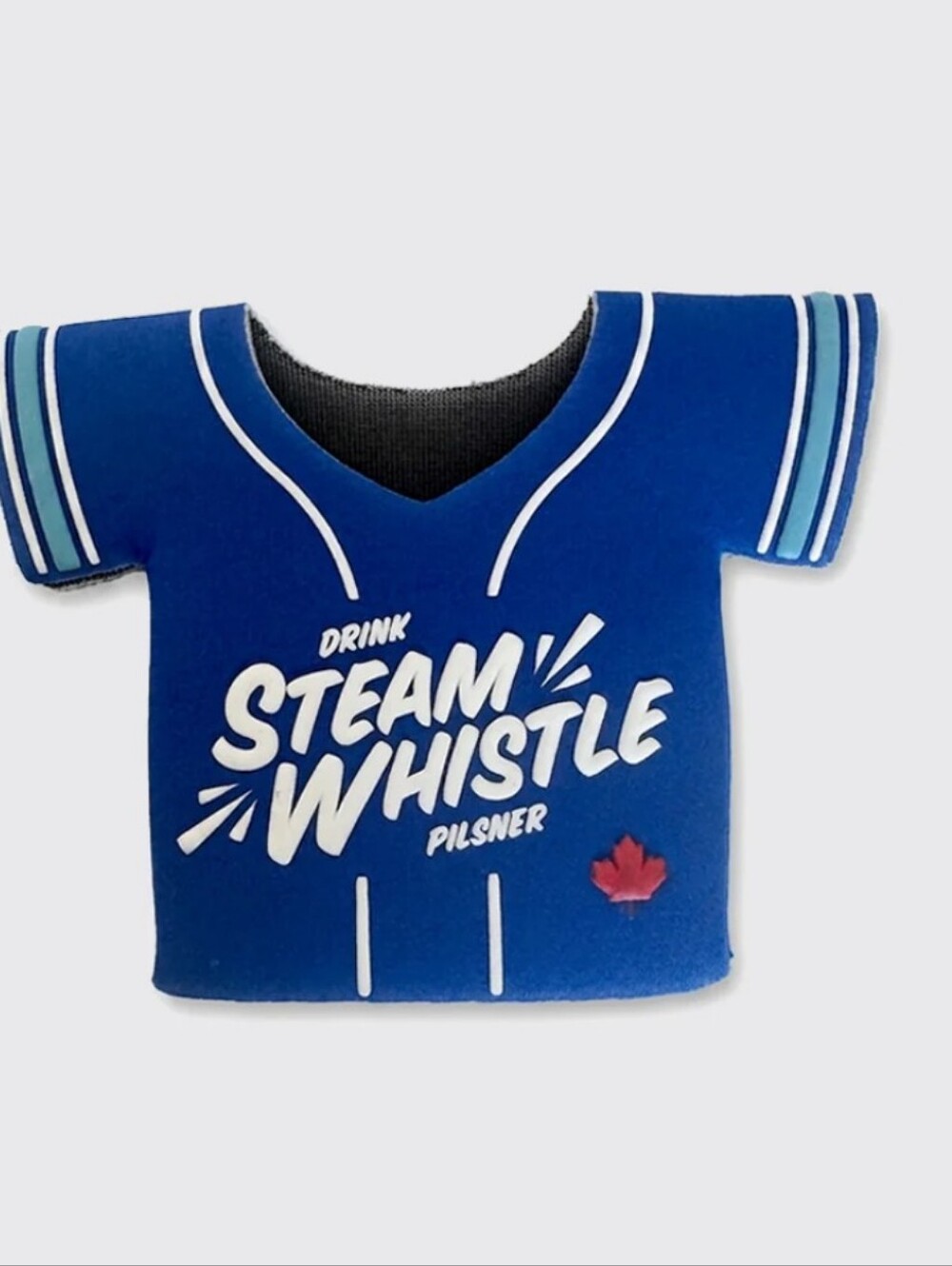 Steam Whistle Blue Jersey Beer Koozie